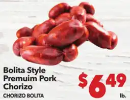 Vallarta Supermarkets Bolita Style Premuim Pork Chorizo/ CHORIZO BOLITA offer