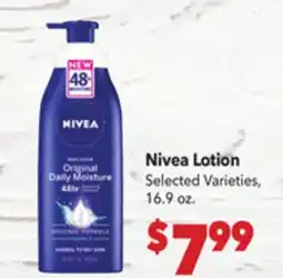 Vallarta Supermarkets Nivea Lotion offer