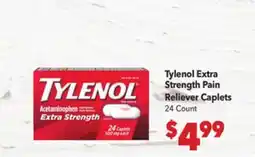 Vallarta Supermarkets Tylenol Extra Strength Pain Reliever Caplets offer