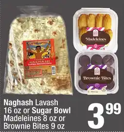 Super King Markets Naghash Lavash 16 oz or Sugar Bowl Madeleines 8 oz or Brownie Bites 9 oz offer