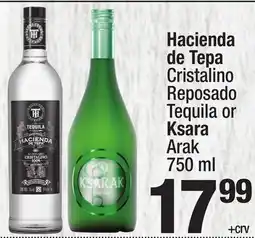 Super King Markets Hacienda de Tepa Cristalino Reposado Tequila or Ksara Arak offer