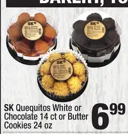 Super King Markets SK Quequitos White or Chocolate 14 ct or Butter Cookies 24 oz offer