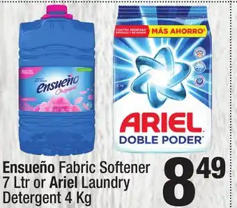 Super King Markets Ensueño Fabric Softener 7 Ltr or Ariel Laundry Detergent 4 Kg offer