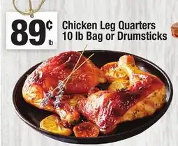 Super King Markets Chicken Leg Quarters 10 lb Bag or Drumsticks offer