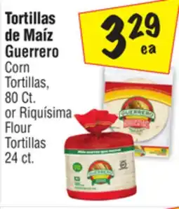 El Super Guerrero Corn Tortillas, 80 Ct. or Riquísima Flour Tortillas 24 ct offer