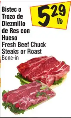 El Super Fresh Beef Chuck Steaks or Roast offer