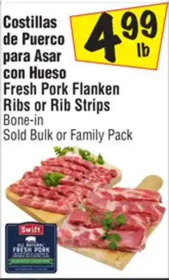 El Super Fresh Pork Flanken Ribs or Rib Strips Bone-in offer