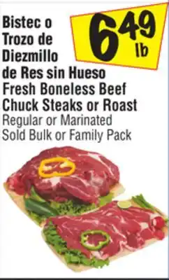 El Super Fresh Boneless Beef Chuck Steaks or Roast offer