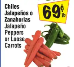 El Super Jalapeño Peppers or Loose Carrots offer