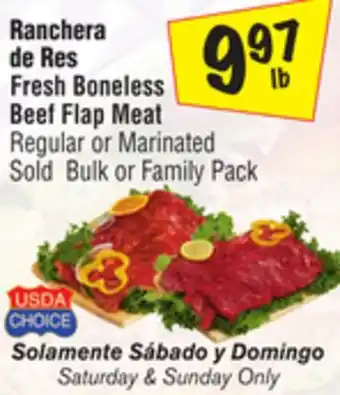 El Super Fresh Boneless Beef Flap Meat offer