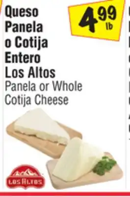 El Super Panela or Whole Cotija Cheese offer