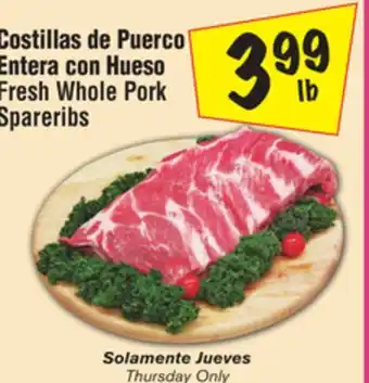 El Super Fresh Whole Pork Spareribs offer