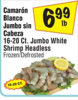 El Super Jumbo White Shrimp Headless offer