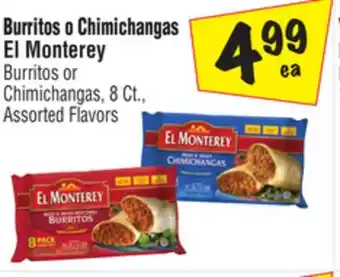 El Super El Monterey Burritos or Chimichangas offer