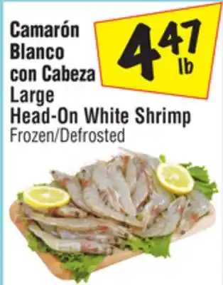 El Super Large Head-On White Shrimp offer