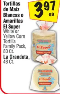 El Super El Super White or Yellow Corn Tortilla La Grandota offer