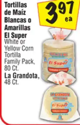 El Super El Super White or Yellow Corn Tortilla La Grandota offer