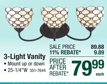 Menards Patriot Lighting Tiffy Bronze 3-Light Vanity Light offer