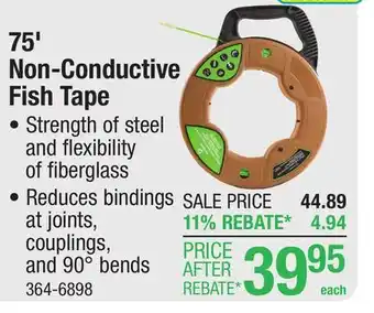 Menards Southwire SIMpull 75' Non-Conductive Fish Tape offer