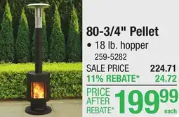 Menards Backyard Creations 75,000 BTU's Patio Pellet Heater offer