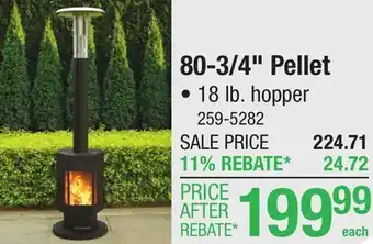 Menards Backyard Creations 75,000 BTU's Patio Pellet Heater offer