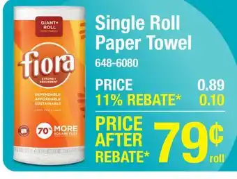 Menards Fiora Paper Towels - 1 Giant Roll offer