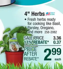 Menards 4 Herbs offer