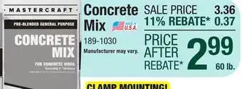 Menards Concrete Mix - 60 lb offer