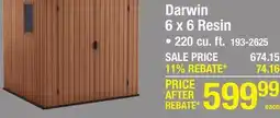 Menards Keter Darwin 6 x 6 Outdoor Resin Storage Shed offer