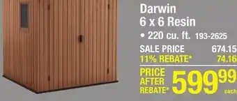 Menards Keter Darwin 6 x 6 Outdoor Resin Storage Shed offer