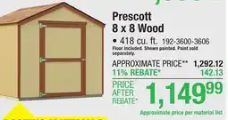 Menards Prescott 8 x 8 Shed Material List offer