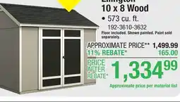 Menards Ellington 10 x 8 Shed Material List offer