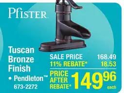 Menards Pfister Pendleton One-Handle 4 Centerset Tuscan Bronze Bathroom Sink Faucet offer