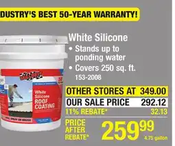 Menards SealBest White Silicone Roof Coating - 4.75 gal offer