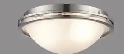 Menards Patriot Lighting Bandar Brushed Nickel 2-Light Flush Mount Ceiling Light offer