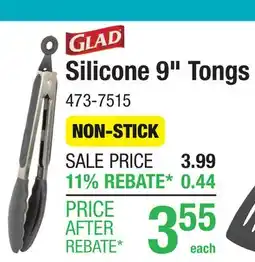 Menards Glad Silicone 9 Tongs offer