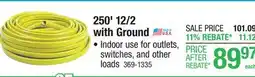 Menards 250' 12/2 NM-B Cable with Ground offer