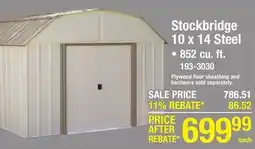 Menards Arrow Stockbridge 10 x 14 Steel Outdoor Storage Shed offer