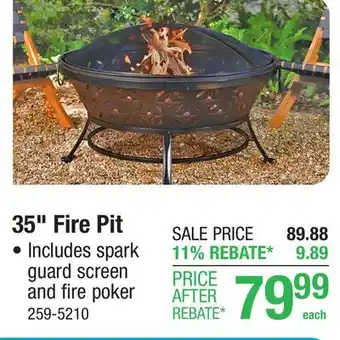 Menards Backyard Creations 35 Bronze Steel Fire Pit offer