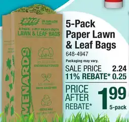 Menards Menards 30 Gallon Paper Lawn and Leaf Bags - 5 Count offer