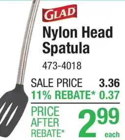 Menards Glad Nylon Head Slotted Turner Spatula with Stainless Steel Handle offer