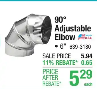 Menards 6 Straight Elbow Duct Fitting offer