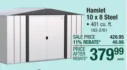 Menards Arrow Hamlet 10 x 8 Steel Outdoor Storage Shed offer