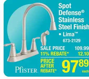 Menards Pfister Lima Two-Handle Spot Defense Stainless Steel Kitchen Faucet offer