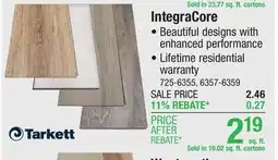 Menards Tarkett IntegraCore Natural Cascade 7 x 48 Floating Luxury Vinyl Plank Flooring (19.02 sq.ft/ctn) offer