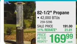 Menards Backyard Creations 42,000 BTU Glass Tube Patio Heater offer