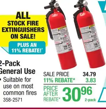 Menards Kidde General-Use 1-A:10-B:C Fire Extinguisher - 2 Pack offer