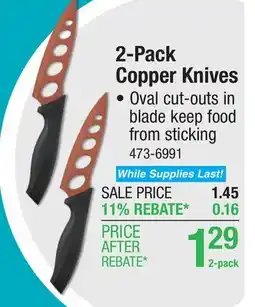 Menards Copper Knife - 2 Pack offer