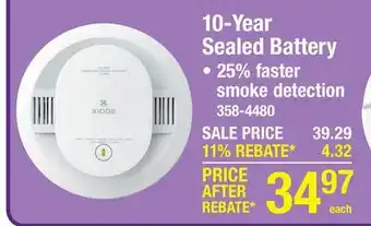 Menards Kidde 9th Edition Detect Series 10-Year Sealed-In Battery-Powered Smoke & Carbon Monoxide Alarm offer