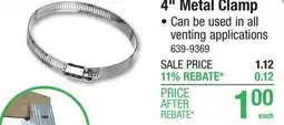 Menards Dundas Jafine 4 Metal Worm Gear Clamp offer